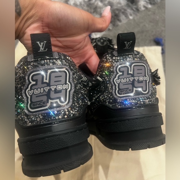 Louis Vuitton Skate Trainer Black Swarovski Monogran - Picture 6 of 11